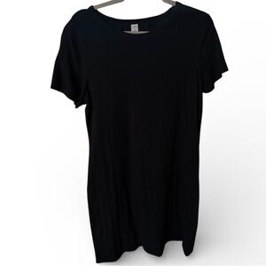 Old Navy Vintage Crew Neck Short Sleeve Mini Black T-Shirt Dress